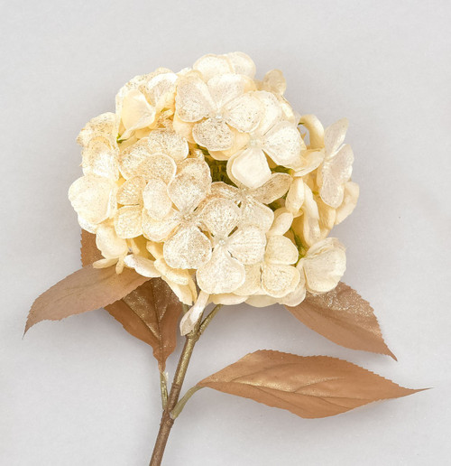 64cm Glitter Hydrangea Spray Crm