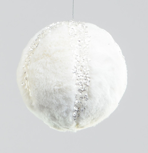 100mm Glitter/Plush Ball Decoratio