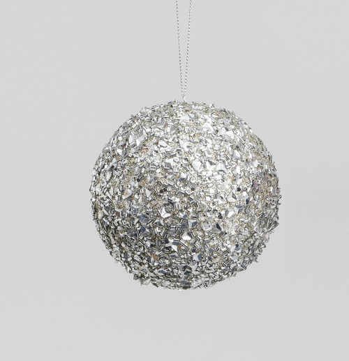 100mm Sequin Ball Dec Chmp/Silver