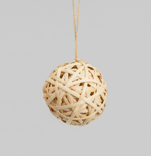 100mm Wooden Weave Ball Decoration