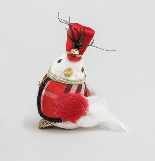 17cm Bird w/Tartan Ornamemt