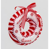 20cm Candy Cane Doughnut Dec