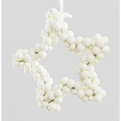 18cm Fabric Cluster Ball Star Dec