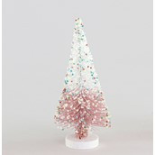 26cm Ice Tree Ornament Pink/White