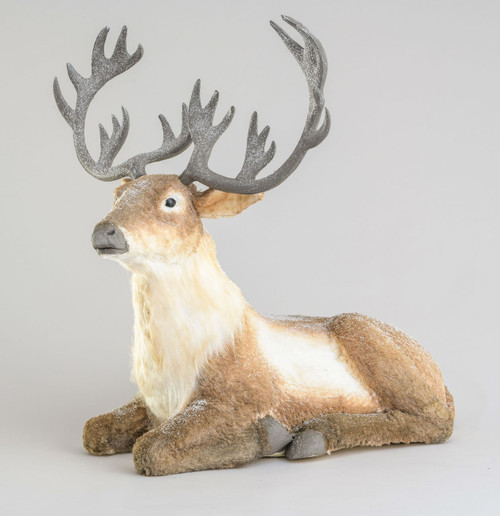 92cm Sitting Faux Fur Reindeer