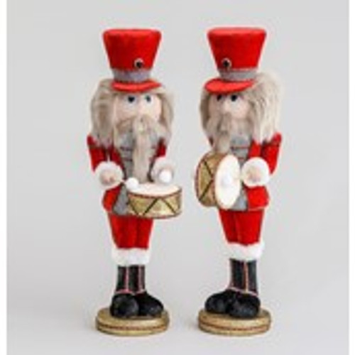 61cm Fabric Nutcracker w/Drum 2ASS
