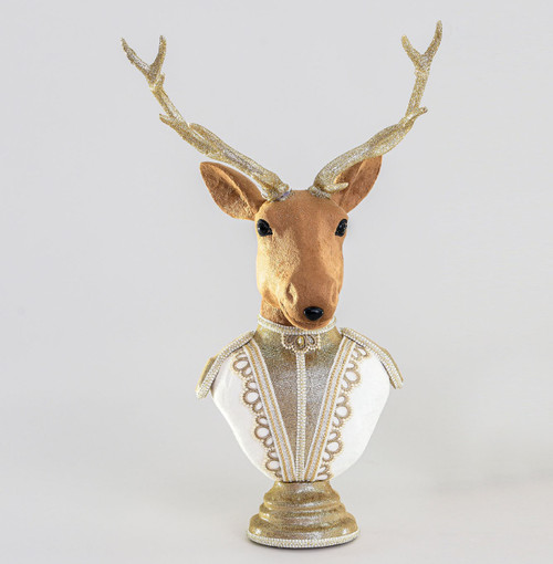 72cm Deer Head Fabric Orn. Champ
