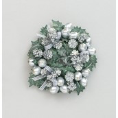 3" Berry/Cone/Holly C/R Silver