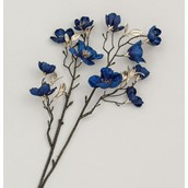 53cm Apple Blossom Spray Blue