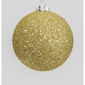 80mm Glitter Ball Decoration Gold