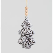 10cm Rattan Frost Tree Decoration