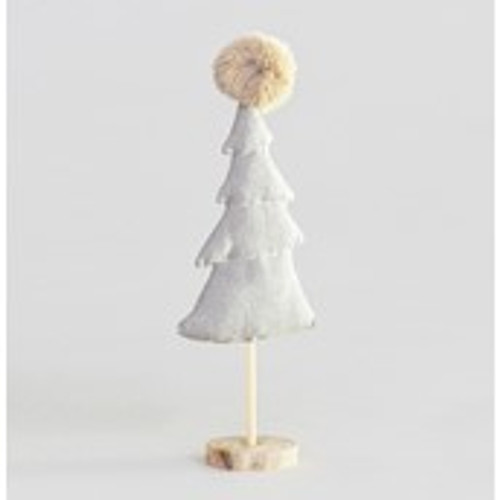 34cm Fabric Tree Ornament Beige