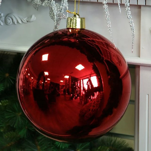 Red Shiny Shatterproof Bauble 30cm x 1