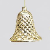 11cm Bell Decoration Champagne