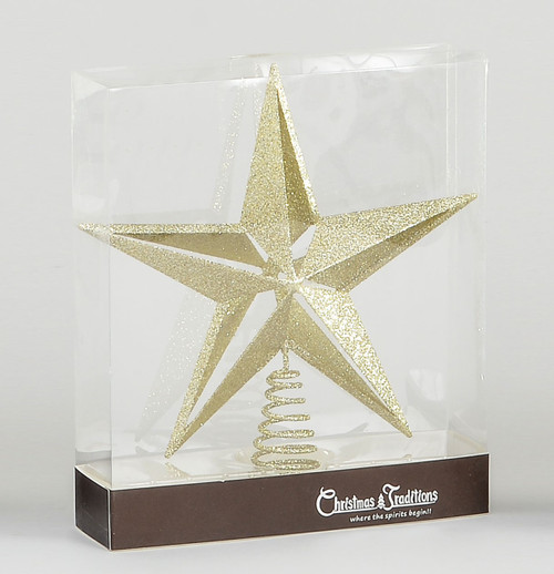 28cm Glitter Star Tree Topper Cham