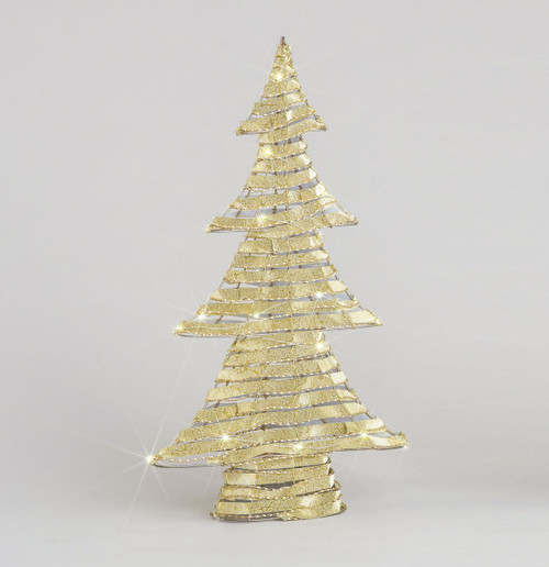 60cm Fabric Xmas Tree Orn. w/LED