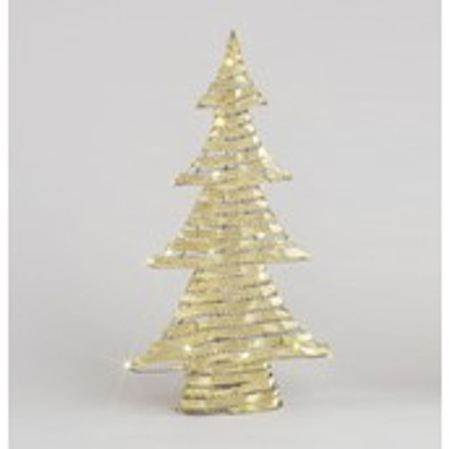 60cm Fabric Xmas Tree Orn. w/LED