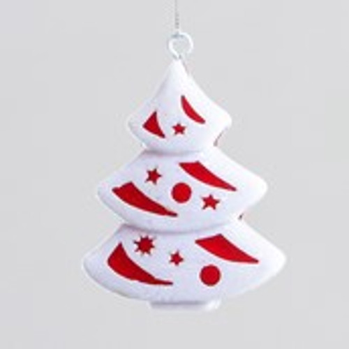 10cm Glitter Tree Decoration W/R