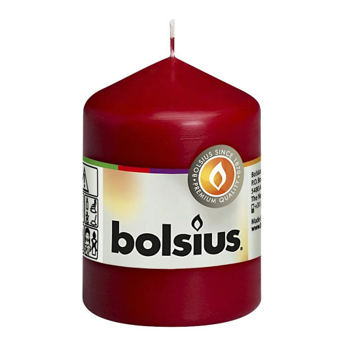 Bolsius Pillar Candle Wine Red (80/60 mm)