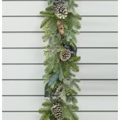 180cm Natural Cone/Berry Garland