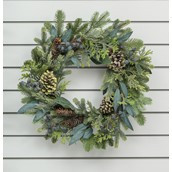 60cm Natural Cone/Berry Wreath