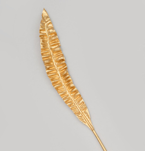 88cm Metallic Leaf Spray Gold