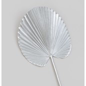 75cm Metallic Fan Palm Silver