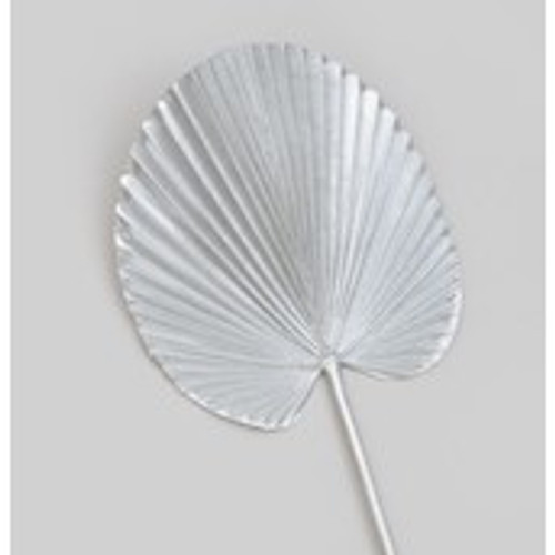75cm Metallic Fan Palm Silver