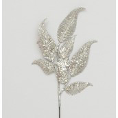 66cm Glitter Leaf x9 Champagne