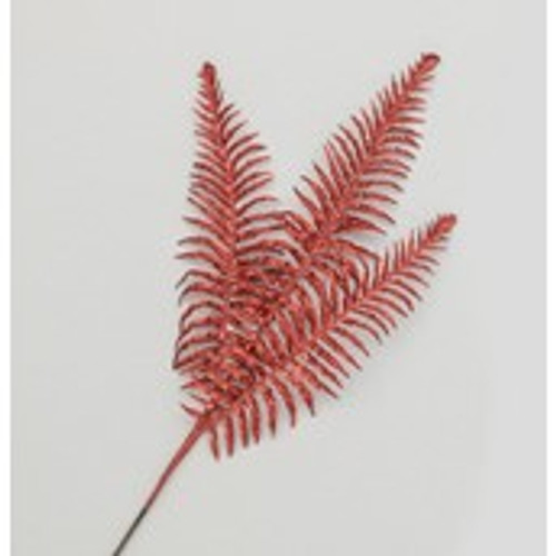 60cm Glitter Boston Fern Red