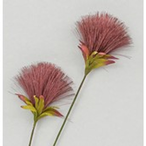 72cm PomPom Spray Burgundy