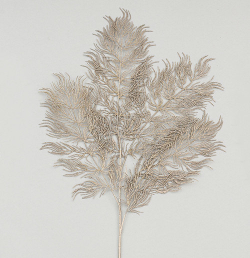 101cm Glitter Leaves Spray Champag