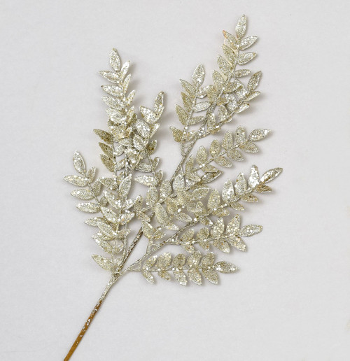 66cm Glitter Laurel Spray Champagn