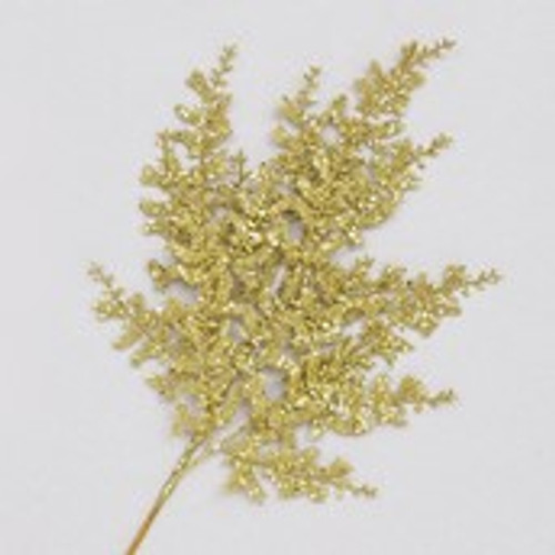 66cm Glitter Cypress Spray Gold