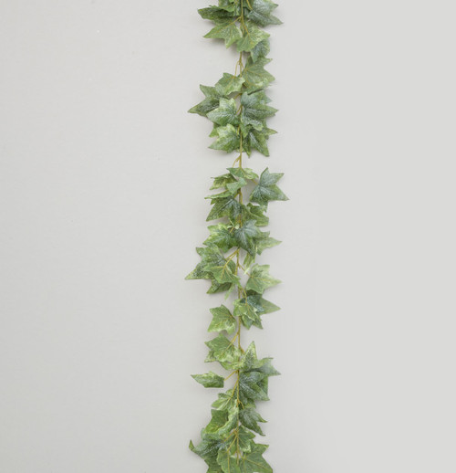 182cm Frosted Ivy Garland Green