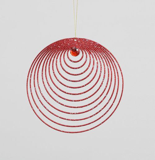 20cm Glitter Circles Decoration Re