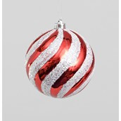 150mm Swirl Pattern Ball Red/Wht