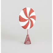 32cm Swirl Pattern Tree Top Red/Wh