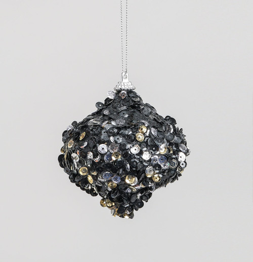 90mm Sequin Onion Black/Silver