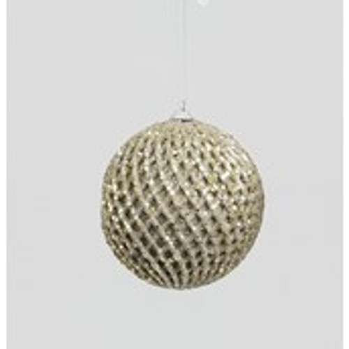 100mm Glitter/Sequin Ball Champagn