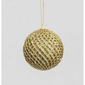 100mm Glitter/Sequin Ball Gold