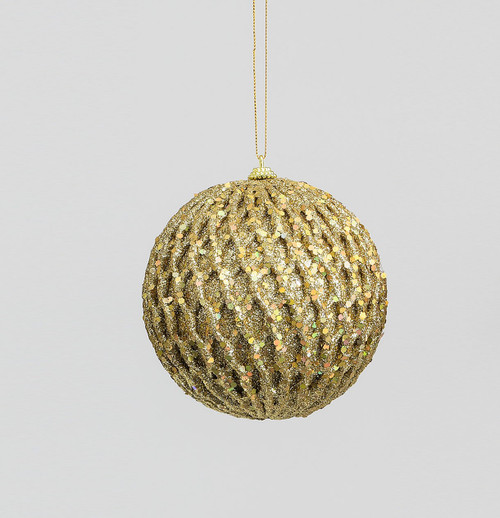 120mm Glitter/Sequin Ball Gold