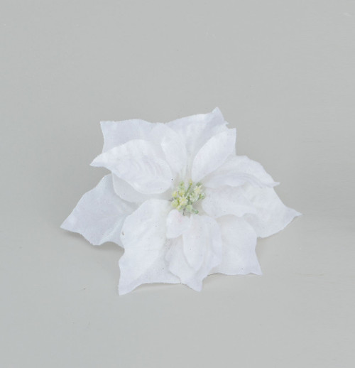 20cm Poinsettia w/Clip Cream