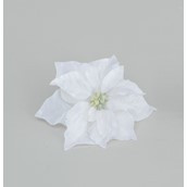 20cm Poinsettia w/Clip Cream