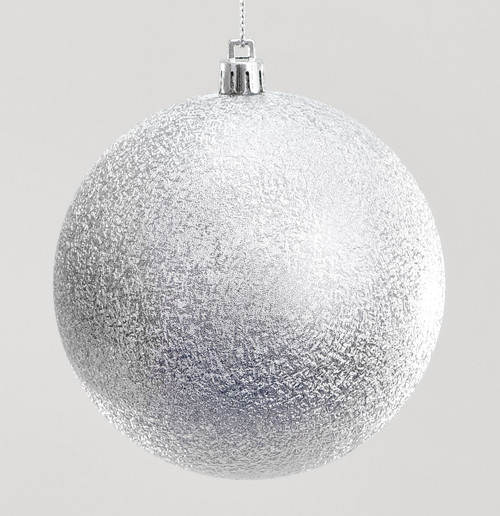 10cm Shiny Ball Decoration Silver