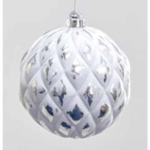 15cm Pattern Ball Decoration Silve