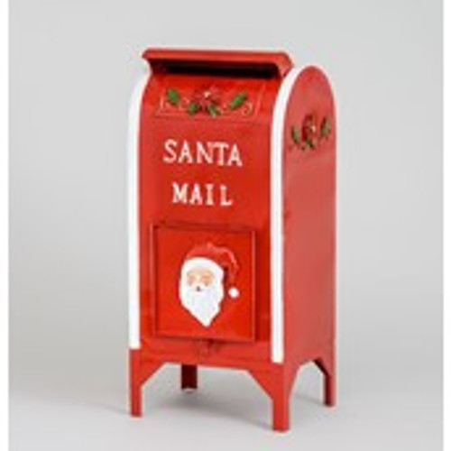 65cm Santa Mail Box Red/White