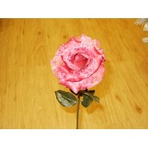 Fuchsia Mesh Single Rose