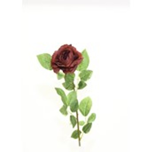 Large Rose Stem Burgundy