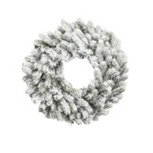 24" Flocked Oregon Wreath